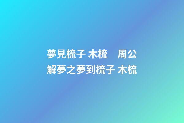 夢見梳子 木梳　周公解夢之夢到梳子 木梳